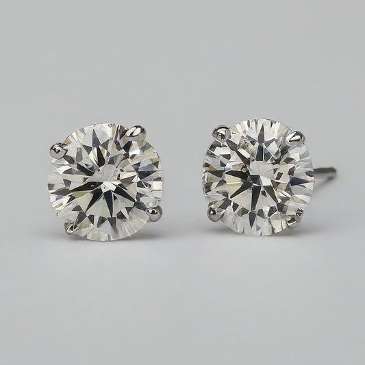 4 Prong Setting Diamond Stud Earrings