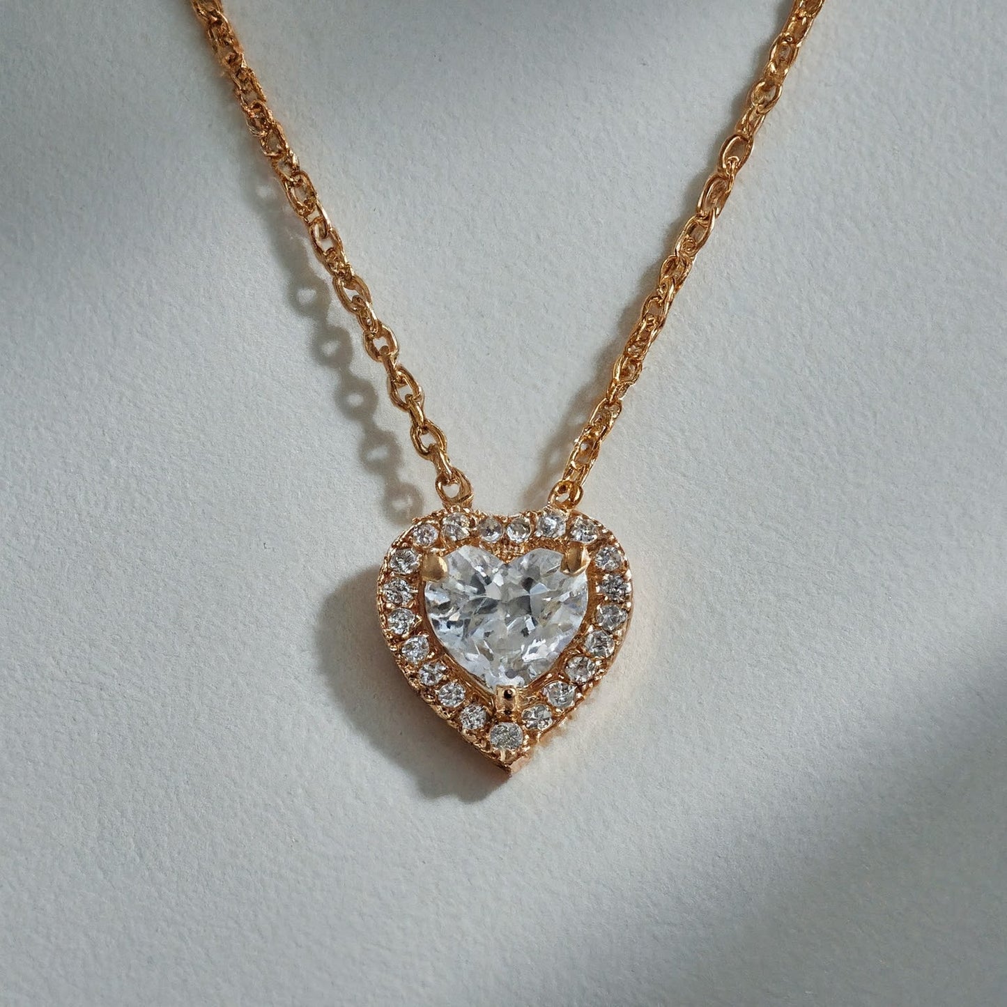 Halo Heart Cut Diamond Pendent