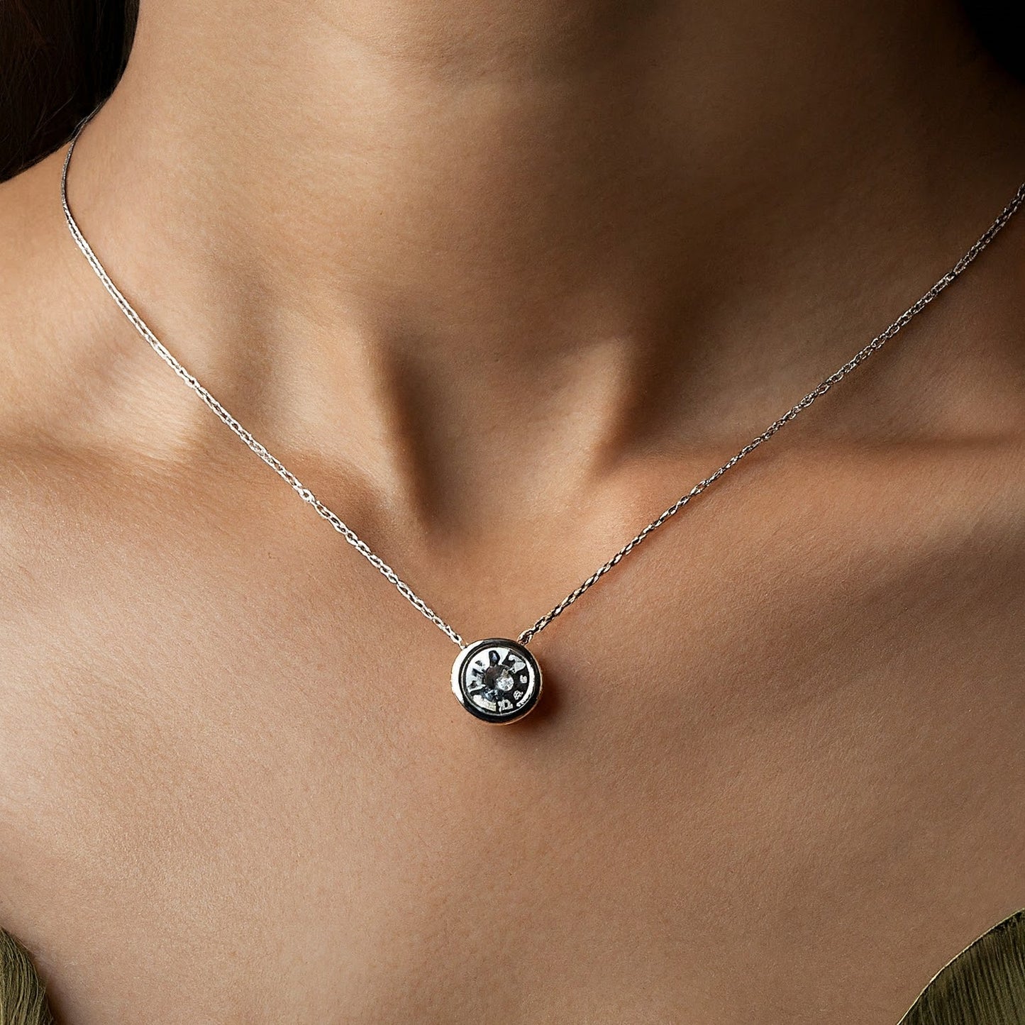 Bezel Setting Diamond Solitaire Pendant